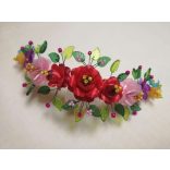 Kalocsai motívumos fejdísz 