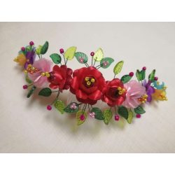 Kalocsai motívumos fejdísz 