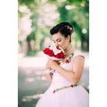 Kalocsai motívumos fejdísz 