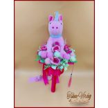 Ovis ballagási örök csokor lányoknak – rózsaszín unikornisos egyedi ajándék