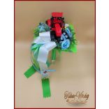 Ovis ballagási örök csokor fiúknak – piros traktoros egyedi ajándék