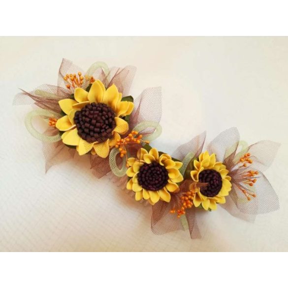 Napraforgós hajdísz 