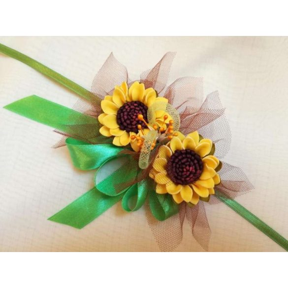 Napraforgós csuklódísz 