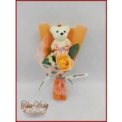 Barack szappan rózsa-barack macival 