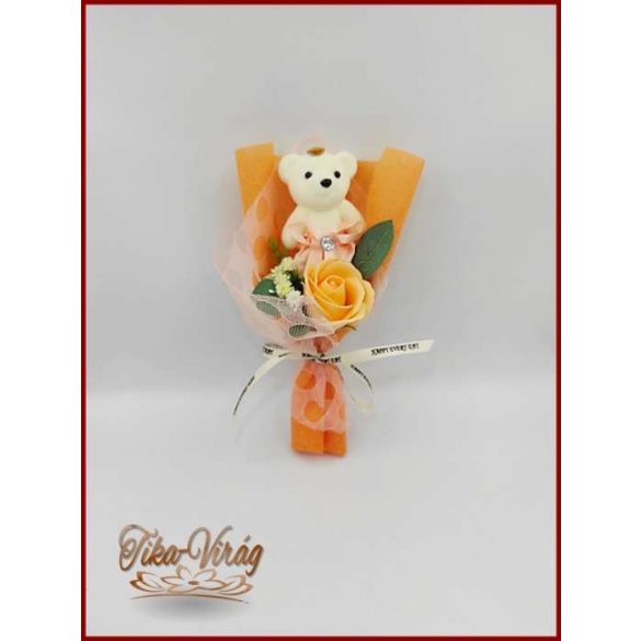 Barack szappan rózsa-barack macival 