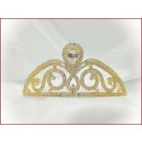 Arany színű Kristály-strasszos Korona 183252.