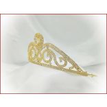 Arany színű Kristály-strasszos Korona 183252.