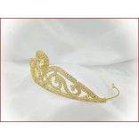 Arany színű Kristály-strasszos Korona 183252.