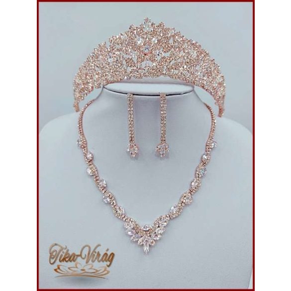 Gold-Rose Korona + Nyakék szett variáció 183507.gr.