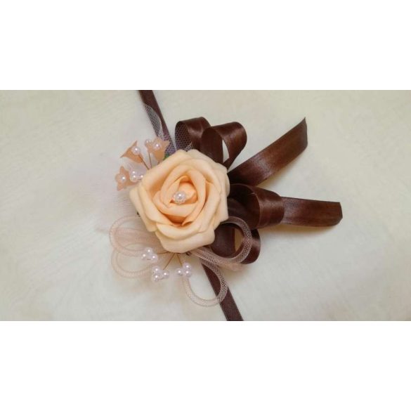 Csuklódísz csoki-barack-fehér 