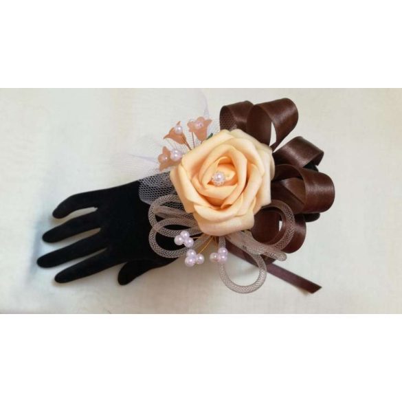 Csuklódísz csoki-barack-fehér 