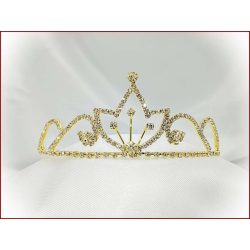 Arany színű Kristály-strasszos Tiara 184033.