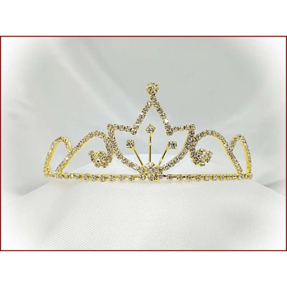 Arany színű Kristály-strasszos Tiara 184033.