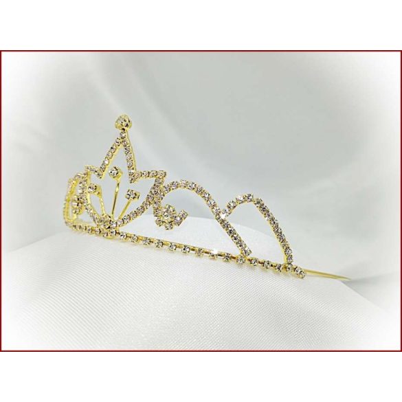 Arany színű Kristály-strasszos Tiara 184033.