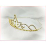 Arany színű Kristály-strasszos Tiara 184033.