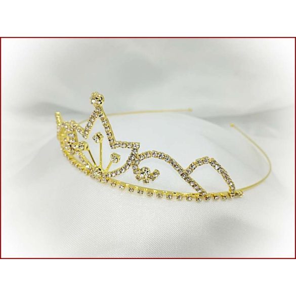 Arany színű Kristály-strasszos Tiara 184033.
