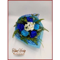 Kék vegyes szappanvirág csokor 