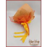 Rózsa-hortenzia-azálea szappan-virágokból álló csokor 