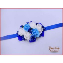 Csuklódísz királykék-világoskék-fehér 