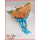 Tulipán-rózsa-hortenzia szappan-virágokból álló csokor 