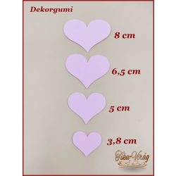 Dekorgumi szívformák 10db/csomag