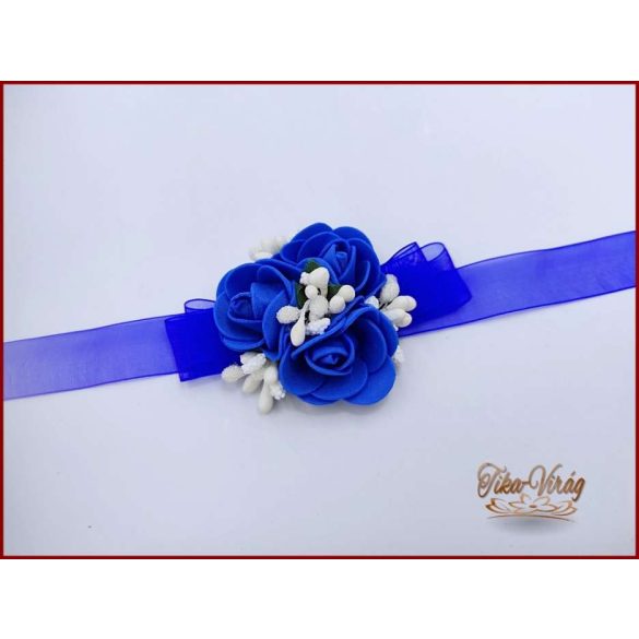 Csuklódísz királykék-fehér 