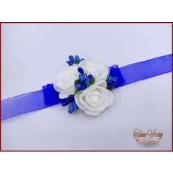 Csuklódísz fehér-királykék 