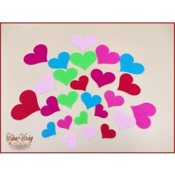 Filc szívvek 10db/csomag