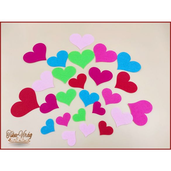 Filc szívvek 10db/csomag