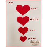 Filc szívvek 10db/csomag