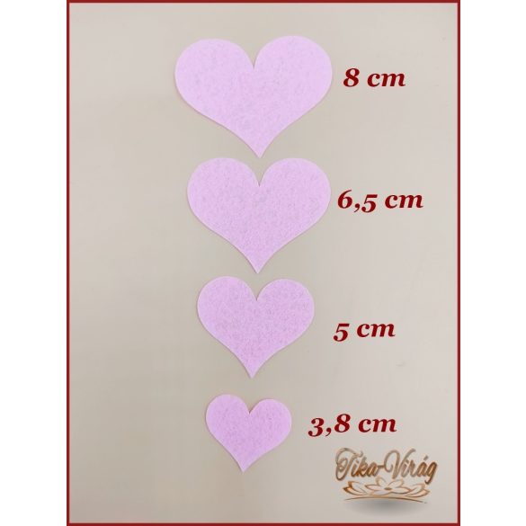 Filc szívvek 10db/csomag