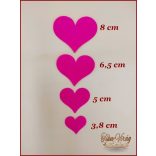 Filc szívvek 10db/csomag