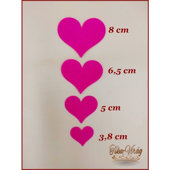 Filc szívvek 10db/csomag