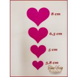 Filc szívvek 10db/csomag