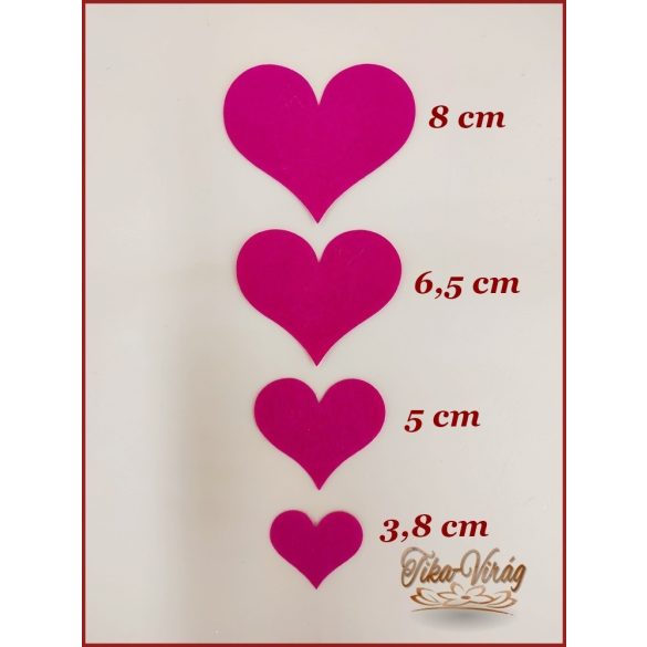 Filc szívvek 10db/csomag