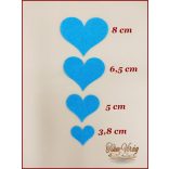 Filc szívvek 10db/csomag