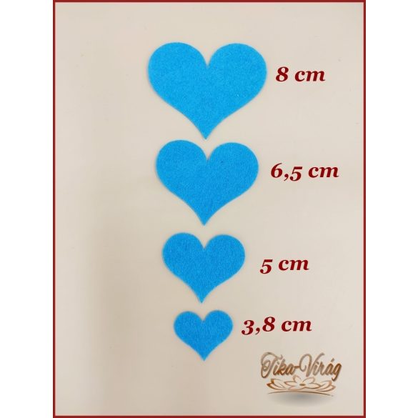 Filc szívvek 10db/csomag