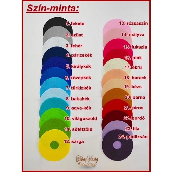 Filc szívvek 10db/csomag