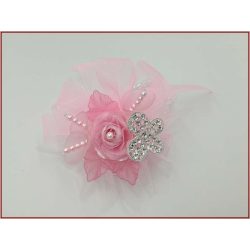 Rózsaszín-kálás csuklódísz lepkével 