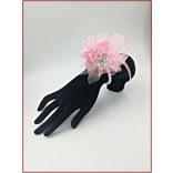 Rózsaszín-kálás csuklódísz lepkével 