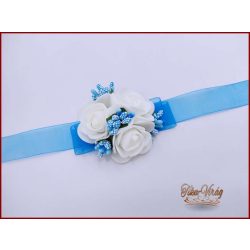 Csuklódísz világos kék-fehér-türkiz 