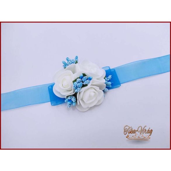 Csuklódísz világos kék-fehér-türkiz 