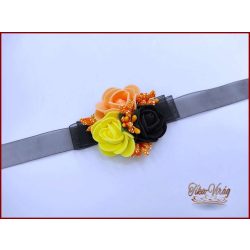 Csuklódísz fekete-narancs-sárga 