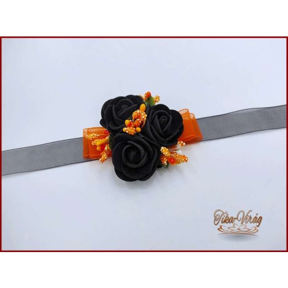 Csuklódísz fekete-narancs 