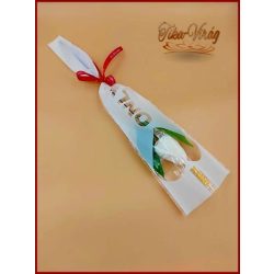 Fehér színű szappan tulipán díszcsomagolásban 