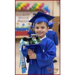   Ovis ballagási örök csokor fiúknak – fekete terepjárós egyedi ajándék