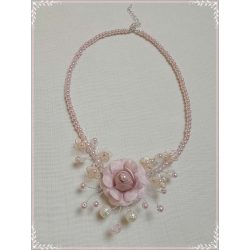 Púder-ekrü nyaklánc 