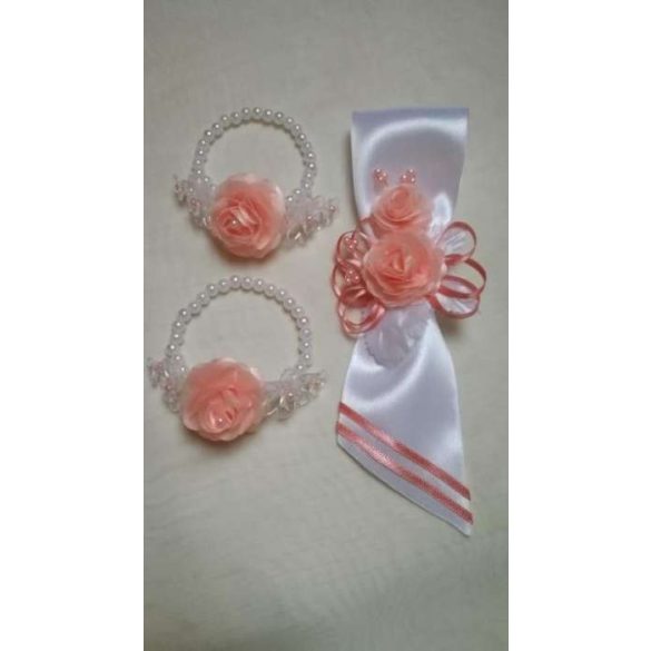 Csuklódísz barack-fehér 