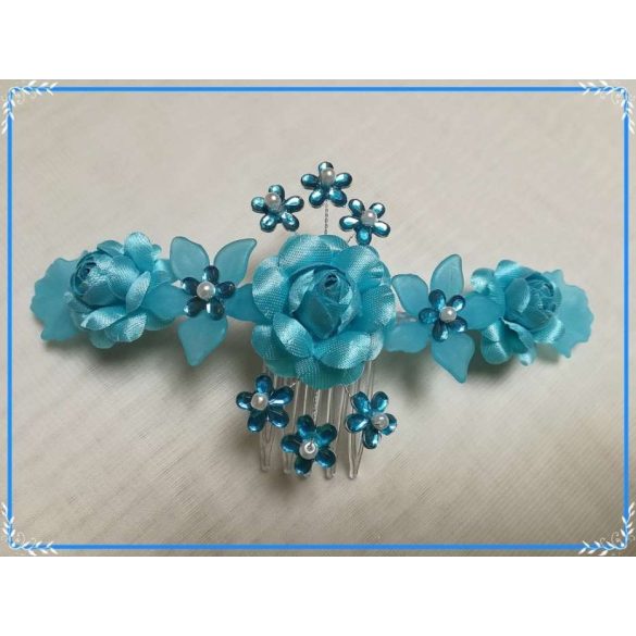 Türkizkék fejdísz 