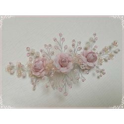 Púder-ekrü fejdísz 